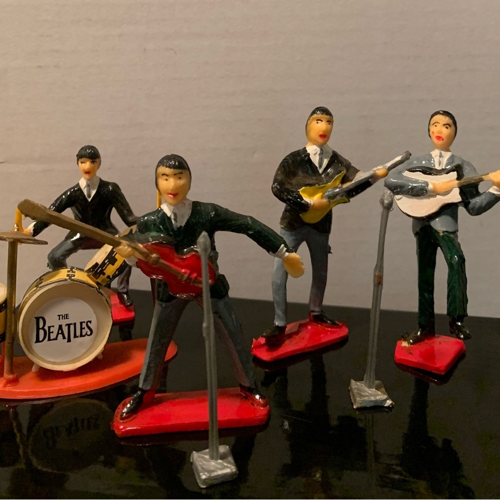 60’s Vintage BEATLES Plastic Cake Toppers/figures